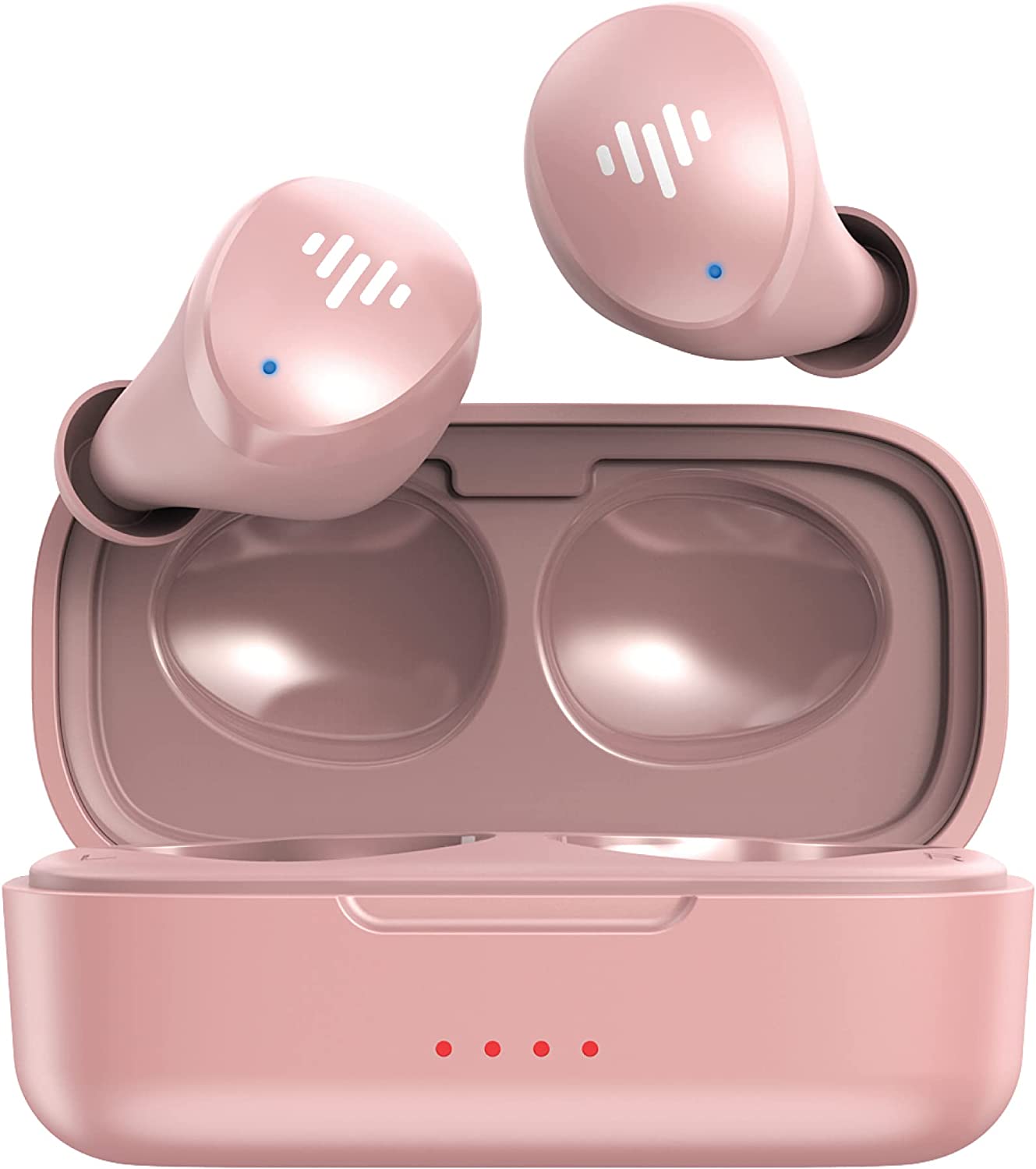 iLuv TB100 Wireless Earbuds, Bluetooth 5.3, Built-in Microphone, 20 Hour Playtime, IPX6 Waterproof Protection, Compatible with Apple & Android; Includes Charging Case & 4 Ear Tips, Rose Gold