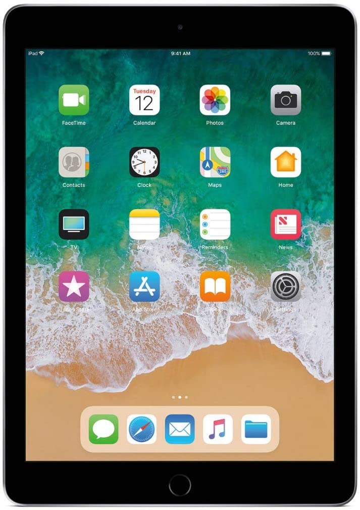 Apple iPad 9.7inch with WiFi 32GB- Space Gray (2017 Model) (Renewed)