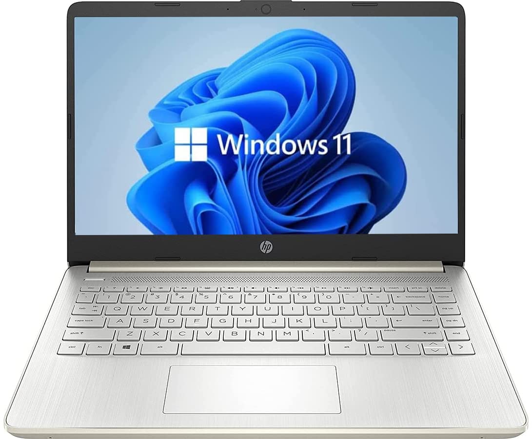 Newest HP 14" Flagship Laptop, Windows 11 OS, AMD Dual-Core Processor Up to 2.60 GHz, 4GB RAM, 64GB SSD, Webcam, Silver (Renewed)