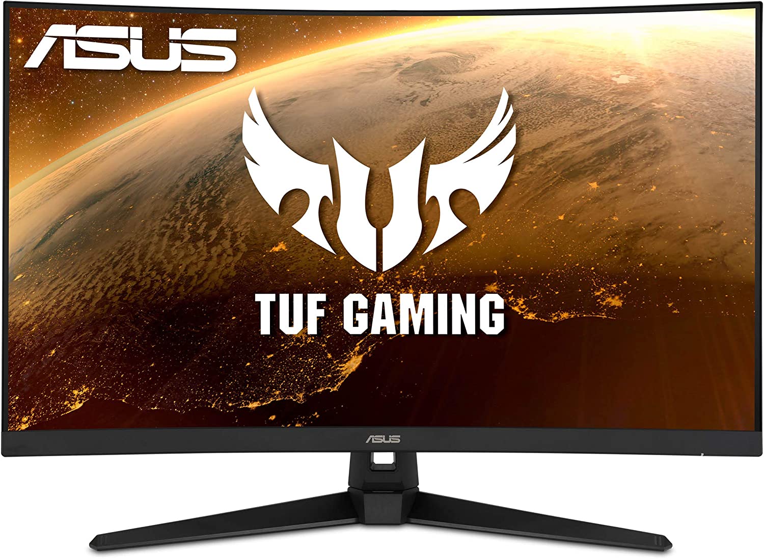 ASUS TUF Gaming 32" 1080P Curved Monitor (VG328H1B) - Full HD, 165Hz (Supports 144Hz), 1ms, Extreme Low Motion Blur, Speaker, Adaptive-Sync, FreeSync Premium, VESA Mountable, HDMI, Tilt Adjustable