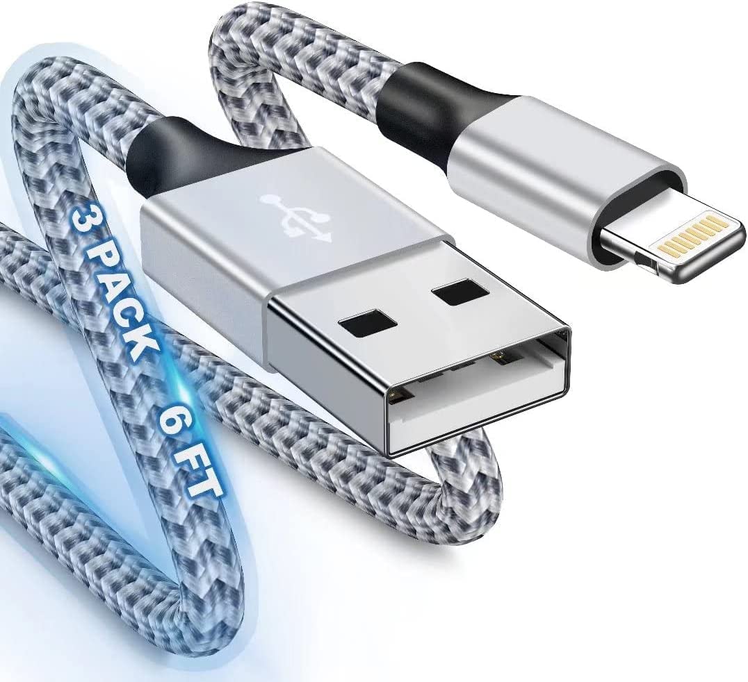 Lightning Cable Apple MFi Certified 6ft iPhone Charger 13 12 11 XS Pro Max Mini XR X 8 7 Plus iPad Best Products USB Fast Car Charging Braided Cord