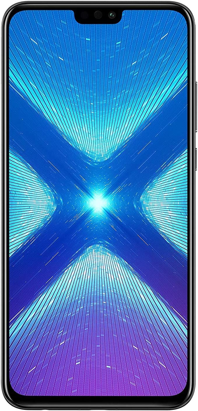 Huawei Honor 8X (64GB + 4GB RAM) 6.5" HD 4G LTE GSM Factory Unlocked Smartphone - International Version No Warranty JSN-L23 (Black) (Renewed)