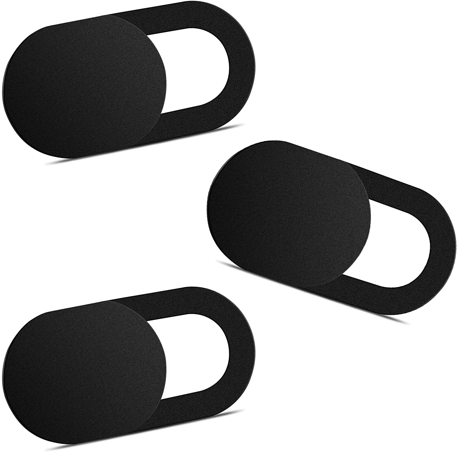 Webcam Cover (3 Pack) Yilador 0.03 inch Ultra Thin Laptop Camera Cover Slide for Computer MacBook Pro iMac iPhone Cell Phone PC Tablet Notebook Surface Pro Echo Show Camera Blocker Slider - Black