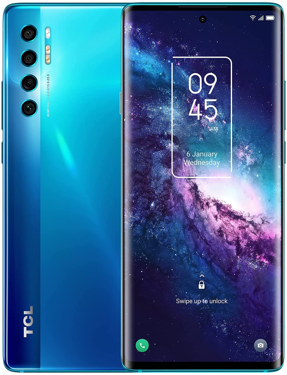TCL 20 Pro 5G Unlocked Android Smartphone with 6.67” AMOLED FHD+ Display, 48MP OIS Quad Rear Camera System, 6GB+256GB, 4500mAh Battery with Wireless Charging, US 5G Version Cellphone, Marine Blue