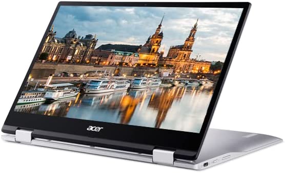 2022 Acer Convertible 2-in-1 Chromebook-13inch Frameless FHD IPS Touchscreen, Qualcomm 8-Core Processor, 4GB DDR4 Ram, 64GB eMMC SSD, Webcam, Chrome OS (Renewed) (Silver)