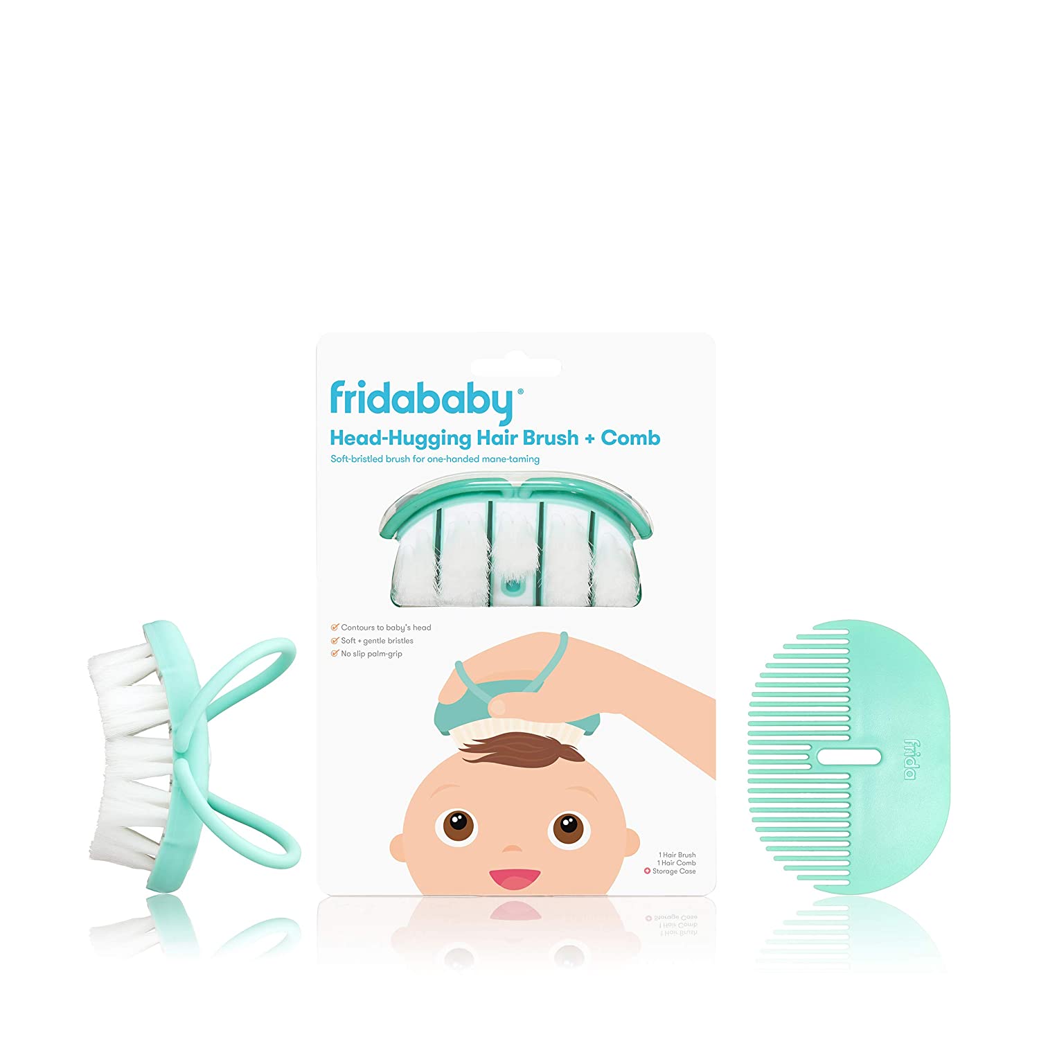 FridaBaby Infant Head-Hugging Hairbrush + Styling Comb Set, from The Makers of NoseFrida