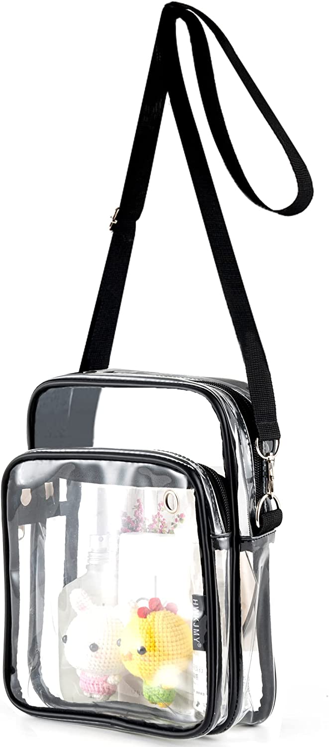 Clear Crossbody Purse Bag, Clear Bag Stadium Approved for Concerts, Festivals, Sports Events