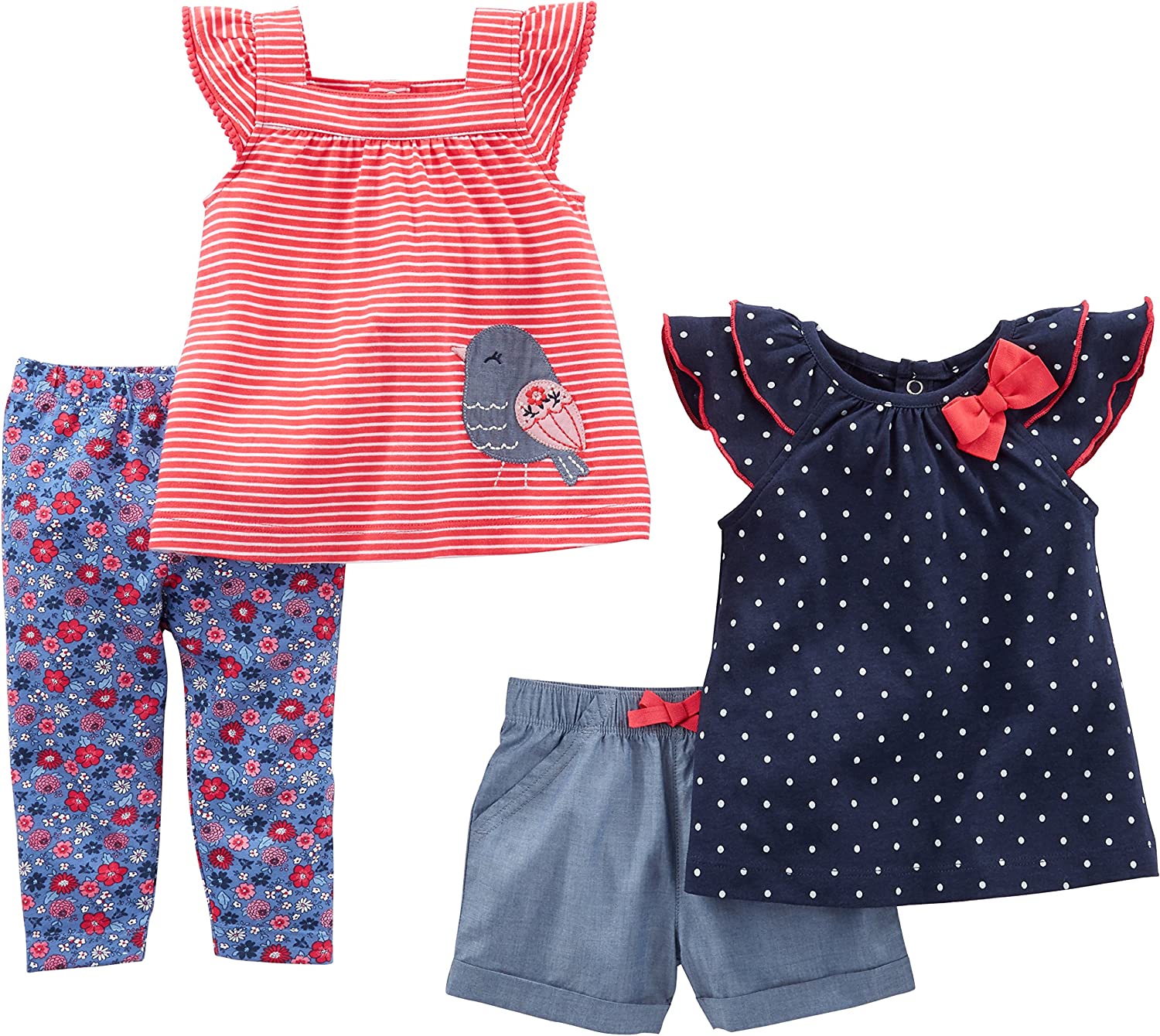 Simple Joys by Carter's Baby Girls' 4-Piece Playwear Set