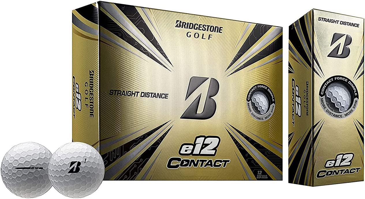 Bridgestone Golf 2021 e12 Contact Golf Balls, White, 2021 Model