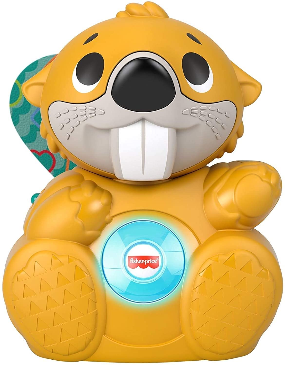 Fisher-Price Linkimals Boppin’ Beaver, Light-up Musical Activity Toy for Baby , Yellow