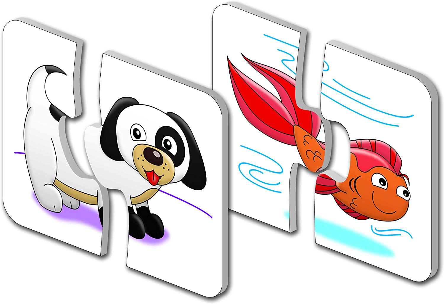 The Learning Journey: My First Match It - Head and Tails - 15 Piece Self-Correcting Animal Matching Puzzles - Learning Toys for Toddlers 1-3 - Award Winning Toys