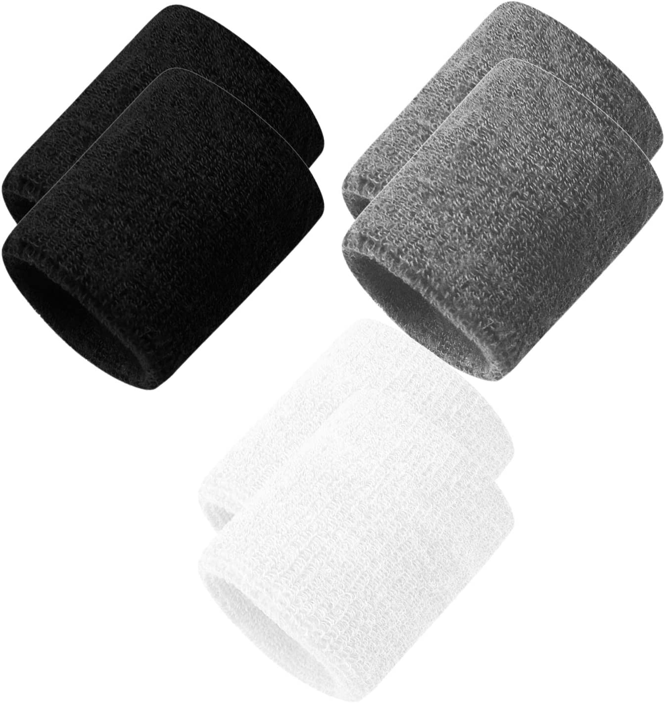 Men & Women Wristbands Terry Cloth Moisture Wicking for Sports,Tennis,Gym,Work Out