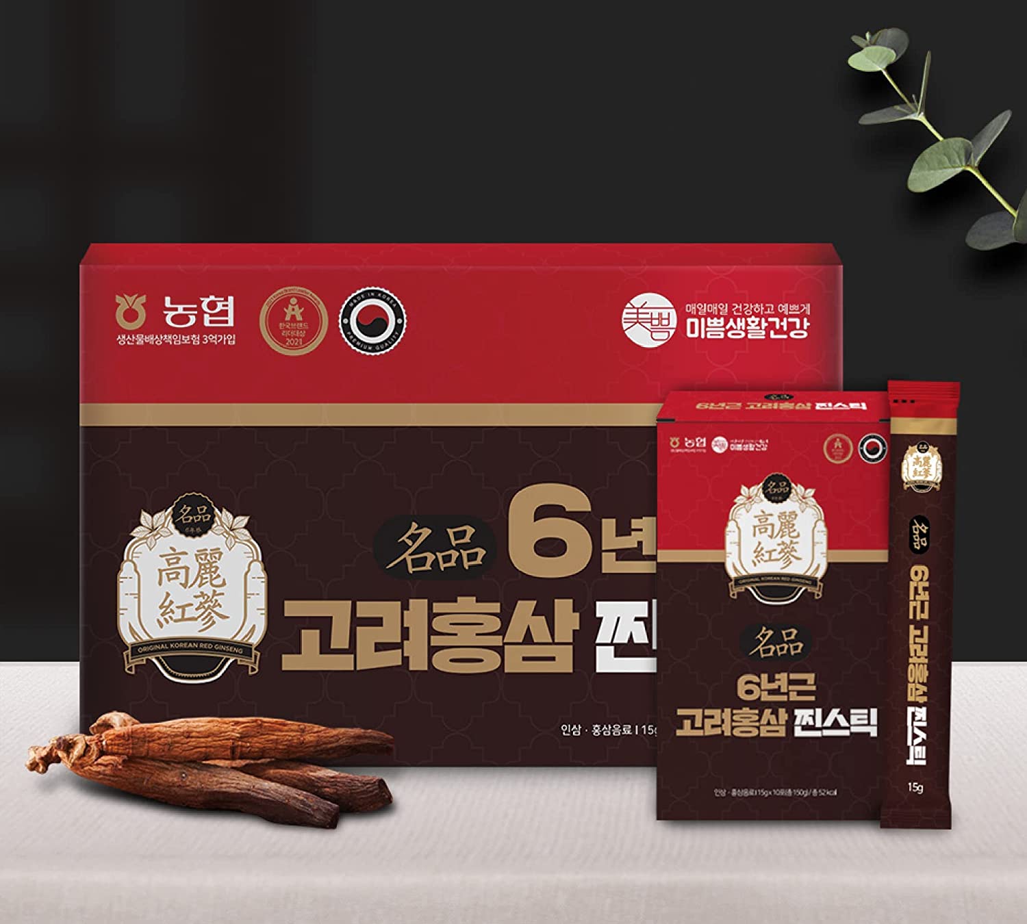 FARMER QUEEN 30 Sticks Premium Korean 6 Years Red Liquid Ginseng Extract Stick