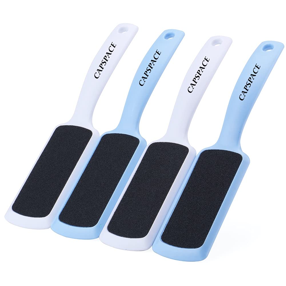 4 Pcs Pedicure Foot Rasp Foot File Callus Remover Dead Skin & Double-Sided Foot Scrubber Foot Files Kit Heel Scraper Foot Scrub Care Tool to Remove Rough Cracked Corns Smoothing Hard Skin