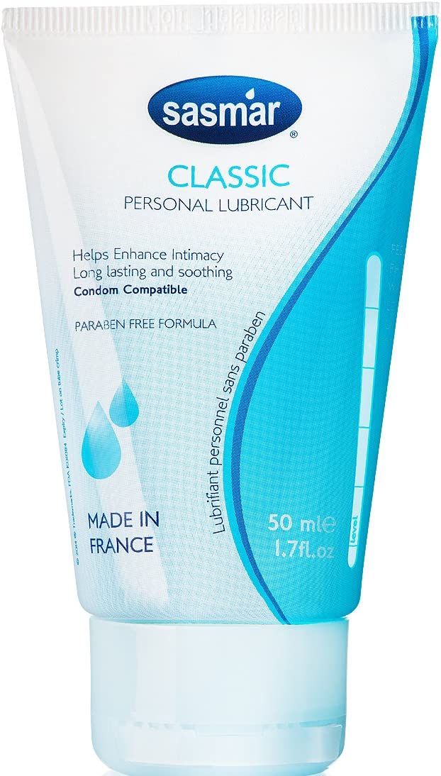 Sasmar Water Based Personal Lube – Lubricant for Men, Women, Couples, Him, Her – Long lasting Formula, Paraben Free, Zero Residue – Travel Size Lubricant - 1.7 Ounce