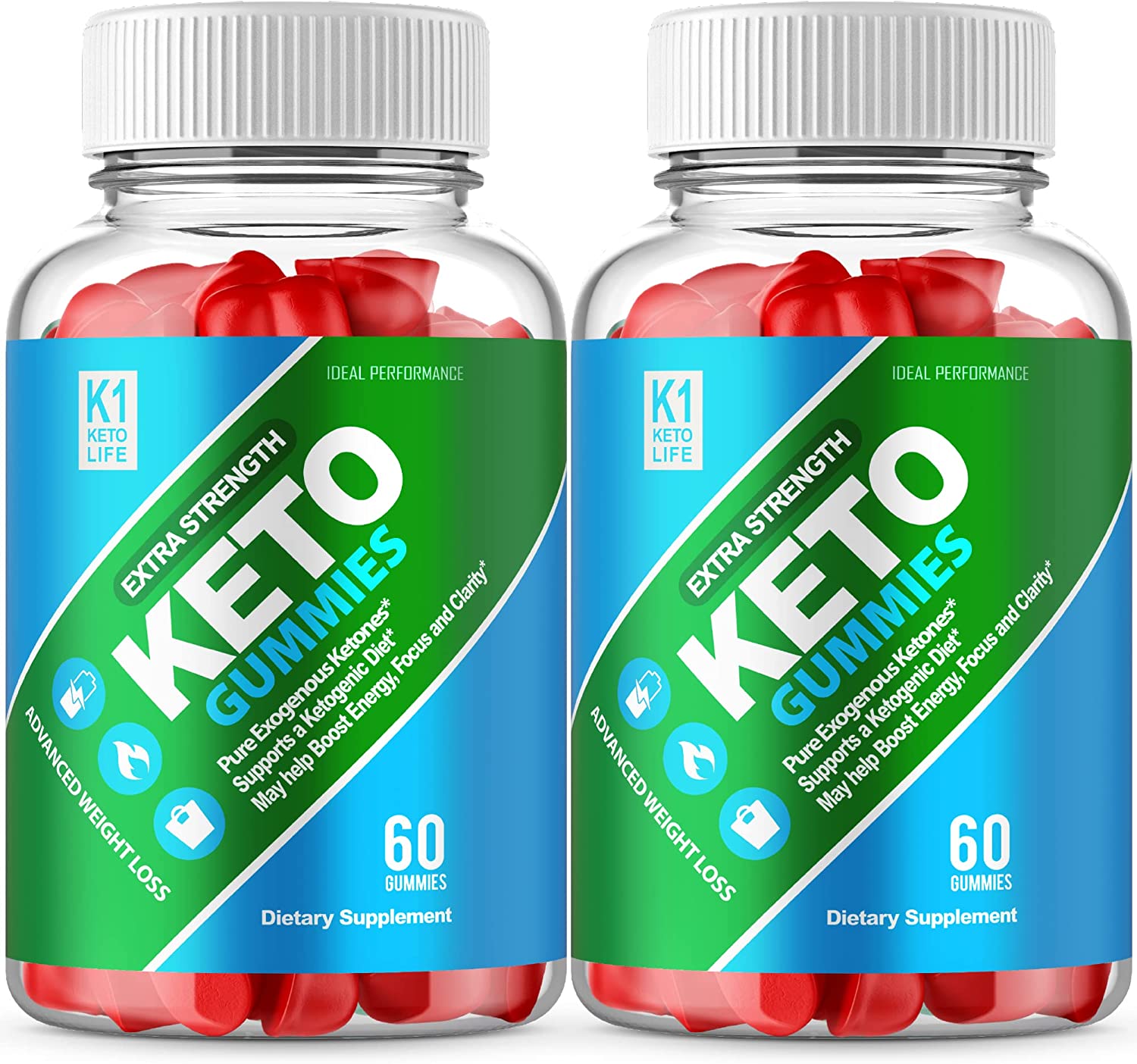 IDEAL PERFORMANCE (2 Pack) K1 Ketos Life Gummies K1 Ketos Gummies K1 Ketos ACV Gummies Extra Strength (120 Gummies)